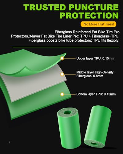 Julai Bike Tire Liner Pro, Inner Tube Bicycle Flat Protector Compatible with 20/24/26/27.5/29" - size: 26/29x3-4"