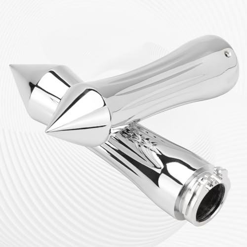 Motorcycle Hand Grips 1 Inch 25MM Handlebar Grip Throttle Non-Slip Universal Compatible with Harley Davidson Dyna Sportster 883 Road King Electra Glide Street Glide - color: Chrome-B