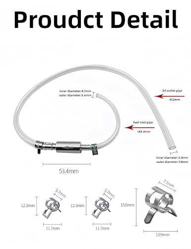2 Sets Brake Bleeder Kit, Brake Bleeder Hose One Way Check Valve Tube Bleeding Tool Kit, Soft Tube with Metal Clips for Motorcycle Clutch
