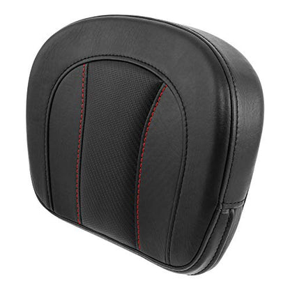 C.C. RIDER Detachable Sissy Bar Backrest Pad Bracket Fits for Harley Touring Road King Street Electra Glide Trike 1997-2022 - color: Red Stitching, size: Style H