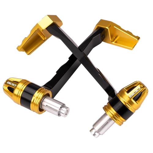 Motorcycle Brake Clutch Lever Guard Protector for Ninja 500 2024-2025 with Bar Ends Fits 7/8" Handlebars T6061 Aluminum (See Details Below) Ninja 500 Accessories (Gold) - color: Gold