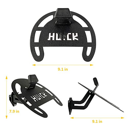 HUCK Helmet Stand Garage Organizer Wall Mount Rack for Motorcycle Helmets, Hats, Coats (Basic, Black)