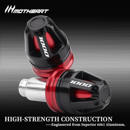 Motorcycle Handlebar End Caps For GSX-R 1000 2001-2025 GSX-R 1000R 2017-2025 7/8” Bars 17mm Diameter CNC Handlebars (See details below) gsx-r 1000 1000r Accessories (Red) - color: Red