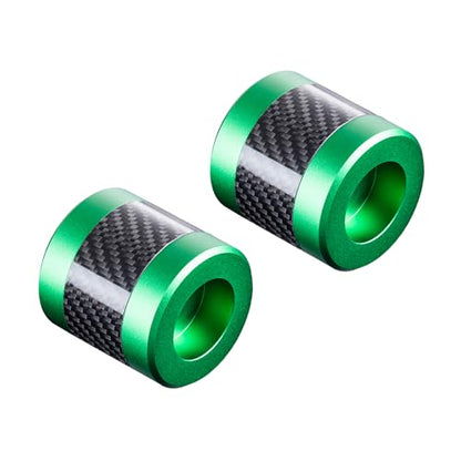 Advanblack Protek Machined CNC Alumium with Carbon Fiber Inlay Crash Bar Slider (Green CNC w/Carbon Inlay) - color: Green CNC w/ Carbon Inlay