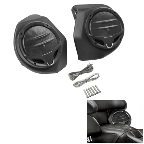 TCMT King Motorcycle Trunk Backrest Pad Top Rack Tail Light Speakers Fit For Harley Touring 1997-2008 Electra Glide Road Glide Street Glide Pack - color: With Speaker Holes: Style C
