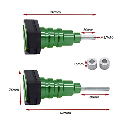 Motorcycle Frame Sliders Guard Crash Engine Fairing Falling Protector CNC Compatible with Kawasaki Ninji650 ER6N/6v(Green)