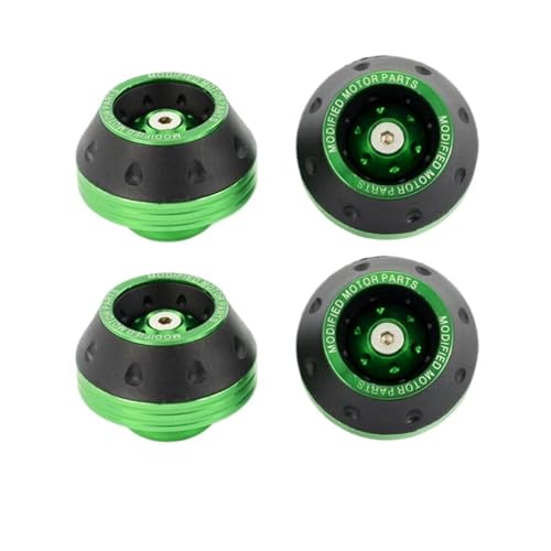 Universal Motorcycle Wheel Protection Crash Pad Motorbike Crash Protectors(4Pcs Green) - color: 4Pcs Green