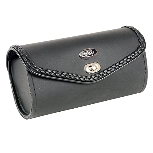 Milwaukee Leather Windshield Bag - PVC Motorcycle Storage w/Turn Lock or Hook Closure - Fits Most Bikes - One Size - color: SH49904-BLACK, size: One Size