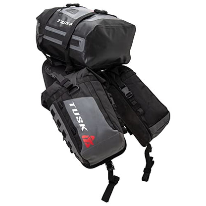 Tusk Excursion Rackless Luggage System w/Small Dry Duffel & Bottle Holders Standard Heat Shield Black/Grey For Honda XR150L 2023
