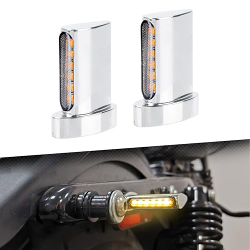 LED Turn Signal Light Motorcycle Mini Blinkers Indicators Fit for Harley Sportster XL 1992-2022 M6 Bolt Thread (Black Shell+Clear Lens+6 Lights) - color: Black Shell+Clear Lens+6 Lights