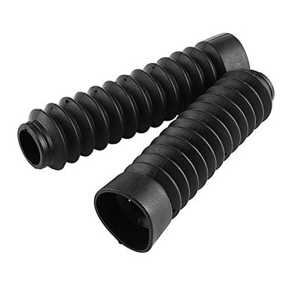 KIMISS Front Fork Cover, 205x42mm Motorcycle Front Fork Cover Gaiters Boots Shock Damping Dust Cover(Black) - color: Black