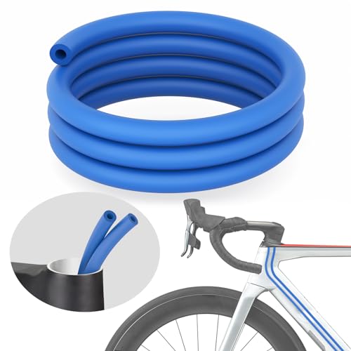 PSLER 63" Bike Foam Sleeve, 6mm for Hydraulic, Shift and Brake Tubes | Internal housing damper foam sleeve fits bike tubes to effectively silence abnormal rattling - color: Blue