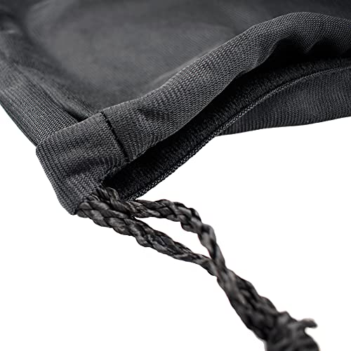 18.5" x 16.5" Storage Bag for Helmet, Carrying Case for Motorcycle Riding Bicycle Sports Multi-purpose Locking Drawstring Bags 47 x 42 cm Black