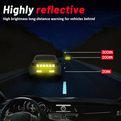 150PCS Safety Reflective Stickers, Waterproof Reflective Tape for Car Bike Motorcycle Reflectors for Mailbox Post, Golf Cart and Trailer Helmet, 3.15 x 1.18 Inch