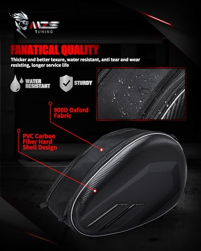 MZS Motorcycle Saddle Bags, 47L Extendable Large Capacity Saddlebags Travel Luggage Bag with Waterproof Rain Cover, Motorbike Side Bag Storage Accessories - size: 47L
