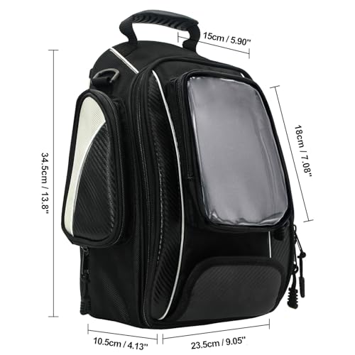 Dracarys Motorcycle Tank Bag Oxford Saddle Black Motorbike Bag - Strong Magnetic Bag for Honda Yamaha Suzuki Kawasaki Harley - size: 10Liter