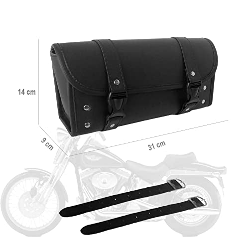 Motorcycle Handlebar Bag Saddlebags Fork Bag universal for Haley Kawasaki Suzuki Yamaha - style: Solid Bag