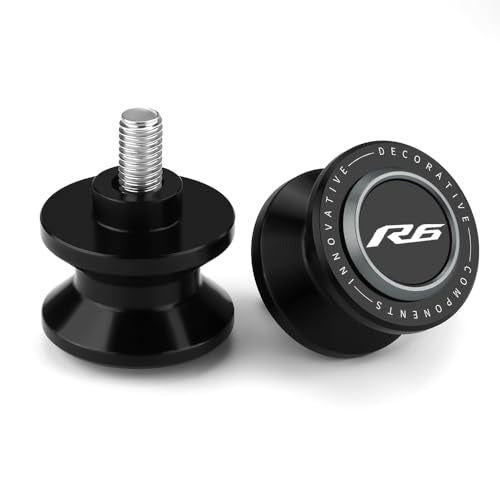 M6 Motorcycle Swingarm Spools Slider Compatible With YAMAHA YZF R6 1999-2020 2021 2022 | Swing Arm Stand Bobbins Screws YZF-R6 YZFR6 YZF600 YZF600R Accessories (gray) - color: gray