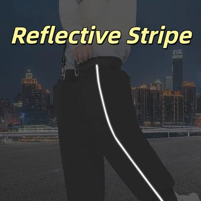 GREUS Winter Motocycle Leg Warmers, Waterproof Warm Fleece Lining Scooter Cycling Knee Protector Covers, Reflective Stripe - color: 28in (Full Coverage)