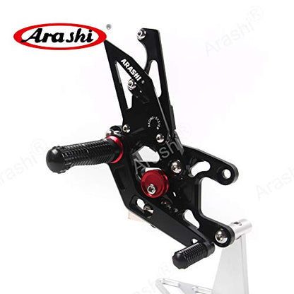 Arashi Version 2.0 Adjustable Rearsets for Honda CBR1000RR 2008-2011, Black - color: Black, size: CBR1000RR 2008-2011
