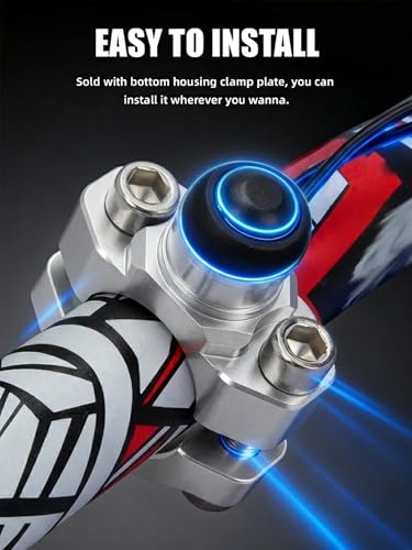 JFG RACING Dirt Bike Engine Stop Start Kill Switch Button CNC with Mounting Backplate Universal for Dirt Pit Bike MX Motocross Supermoto Racing ATV Quad KAYO-Silver - color: Sliver, size: Medium