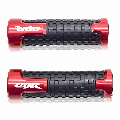 2pcs Motocycle Handlebar Grips 7/8" 22mm for H-onda CBR60F CBR125R CBR150R CBR250R CBR400 NC23 NC29 CBR600 F2 F3 F4 F4i CBR600RR CBR900RR CBR954RR CBR1000RR (Red) - color: Grip - Red
