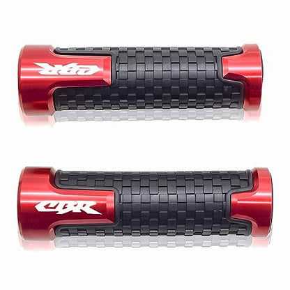 2pcs Motocycle Handlebar Grips 7/8" 22mm for H-onda CBR60F CBR125R CBR150R CBR250R CBR400 NC23 NC29 CBR600 F2 F3 F4 F4i CBR600RR CBR900RR CBR954RR CBR1000RR (Red) - color: Grip - Red