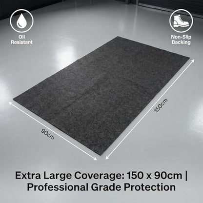 Oil Spill Mat for Under Car, Reusable Protect Garage Floor Mat, WaterproofBacking Oil Absorbent Pads Driveway Drip Pad for Motorcycle, 59x35.43in