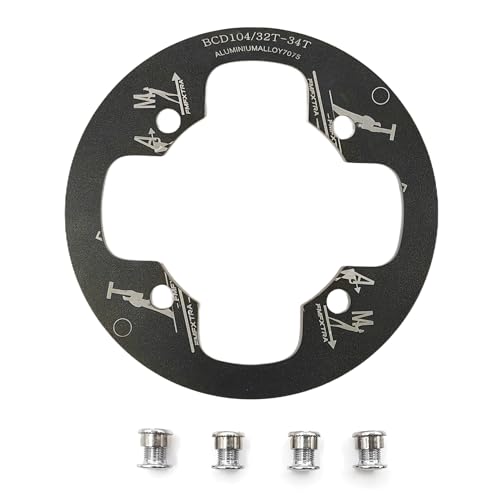 UPANBIKE Mountain Bike Chainring Guard BCD 104mm Aluminum Alloy Chainring Protector Cover for 32~34T 36~38T 40~42T Bicycle Chainring Sprockets