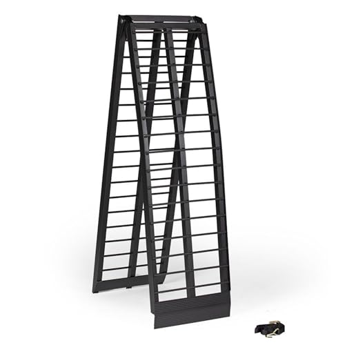 Titan Ramps 10' Portable Motorcycle Loading Ramp Extra-Wide Heavy-Duty Foldable Arched 800 lb. Capacity for Pickup Trucks - size: 10 ft, 1 pack