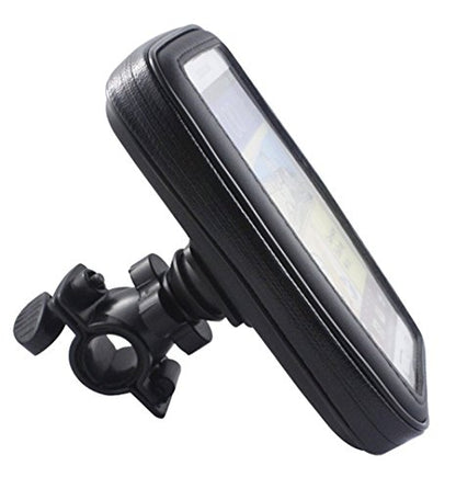 Universal 360° Switch Waterproof Bike Bicycle GPS Case Motorbike Stand Phone Holder Mount for Smartphone Up to 4.7-5.2 Inch (L(4.7"-5.2")) - size: L