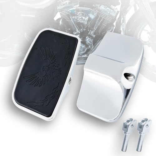 Rear Passenger Footpeg Passenger Peg Floorboard Footboard for Harley (18-later Softail, Eagle-Chrome) - size: Eagle-Chrome