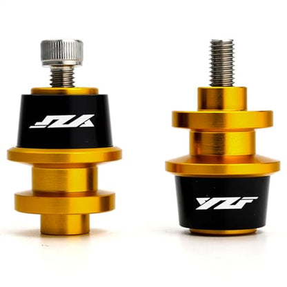 Fit for 2026 R7 YZF R7 2025 R9 YZF R1 R1M YZF R3 R6 R7 R25 YZFR6 Motorcycle CNC M6 Swingarm Spool Sliders Stand Screws Slider (Gold) - color: Gold