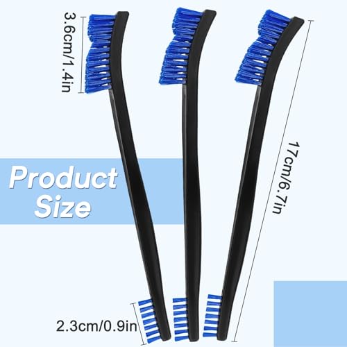 Gun Cleaning Brush, 10 Pcs All Purpose Gun Brushes, 7 Inch Double-Ended Jewelry Cleaning Brush with Plastic Handle, Gun Cleaning Bristle Brushes for Metal - size: 10 pcs Blue Nylon