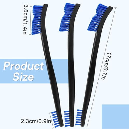 Gun Cleaning Brush, 10 Pcs All Purpose Gun Brushes, 7 Inch Double-Ended Jewelry Cleaning Brush with Plastic Handle, Gun Cleaning Bristle Brushes for Metal - size: 10 pcs Blue Nylon