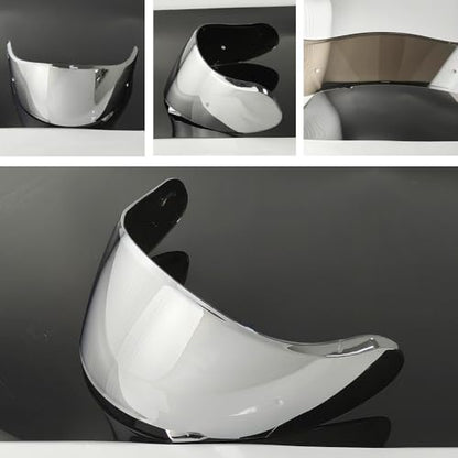 Neotec 2 Helmet Visor Replacement.CNS-3 Motorcycle Helmet Shield UV Protection Compatible with Neotec 2 (Silver+Anti Fog Film) - color: Anti Fog Film+silver