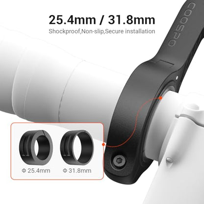 CooSpo Bike Computer Out Front Mount MT5, Compatible with Garmin, Bike Computer Mount Adapter for Handlebar 25.4mm/31.8mm - style: MT5 Mount