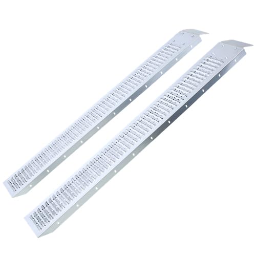 Loading Ramps, 960lbs Capacity Loading Ramps for Pickup Trucks, Steel Motorcycle Ramp, Dirt Bike Ramp for Truck, Lawn Mower, Snowblower, ATV, Quad, Pack of 2 (66" L) - size: 66" L