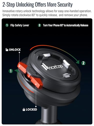 sincetop Universal 1” Ball Motorcycle Phone Mount with Vibration Dampener Module,Quick Release Motor Bike/Mountain Bicycle/Road MTB Bike Smartphone Holder 【Double Socket Arm not Included】 - size: 【Gen2】Mount with Vibration Dampener