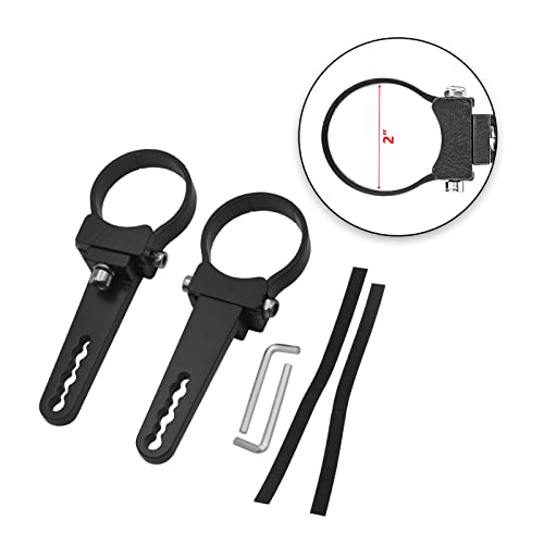 2 Inch Universal Side Roll Cage Bull Bar Tube Clamps LED Light Mount Brackets Compatible with Polaris Ranger RZR Ace General Fit Arctic Cat Fit Yamaha YXZ Fit Kawasaki Teryx ATV UTV - size: 2 inch