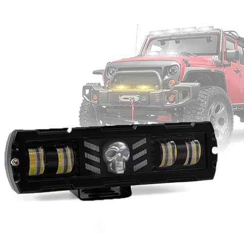 6-Inch Off-Road Vehicle Modified Led External Warning Light Motorcycle Universal High-Brightness Flashing Spotlight Work Light For Trucks Atv Utv Boats(Style A) - style: Style A