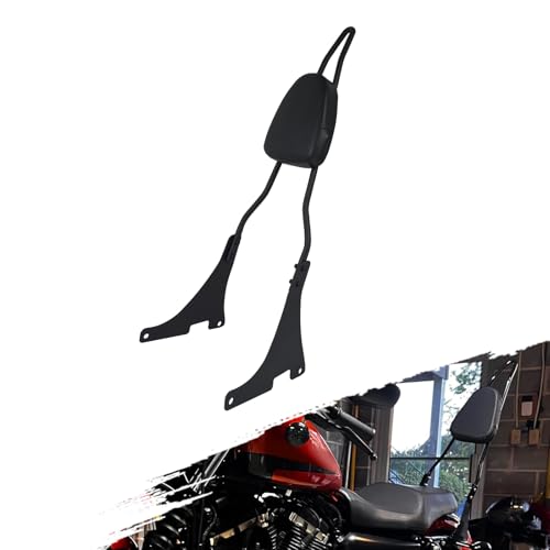 Motorcycle Detachable Rear Sissy Bar Backrest with PU Leather Passenger Cushion Pad Fit For Harley Sportster XL883 XL1200 48 SuperLow 2004–2022