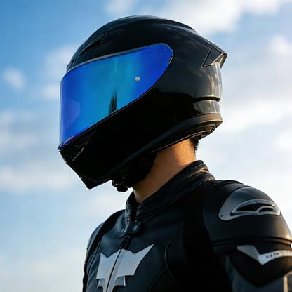 K6 Helmet Shield Visor Replacement Face Shield Compatible with K6 K6S Motorcycle Helmet Accessories (Chrome Blue) - color: Chrome Blue