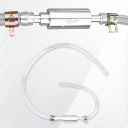 2 Sets Motorcycle Brake Bleeder Hose, Universal One-Way Check Valve Brake Bleeding Tube Kit with Metal Clips for Cars Motorcycle Clutch Hydraulic System Accessories