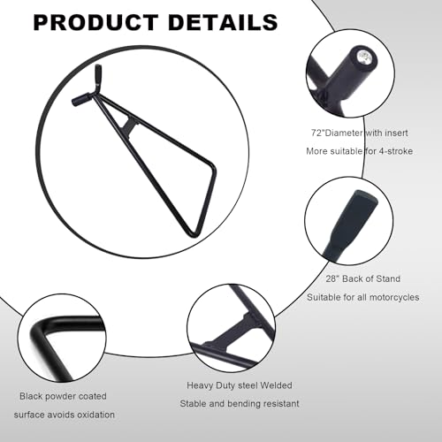 KVAEY Motorcycle Triangle Stand, Heavy Duty Dirt Bike Triangle Kickstand Side Stand, Universal Rustproof Motorcycle Triangle Kickstand for Rear Wheel, Motorcycle Accessories