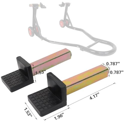 MOTO4U Motorcycle Sports Bike Stand Rear Wheel Swingarm Spool Lift Stand Paddock Stands (L Rear Adapter with Rubber Only)