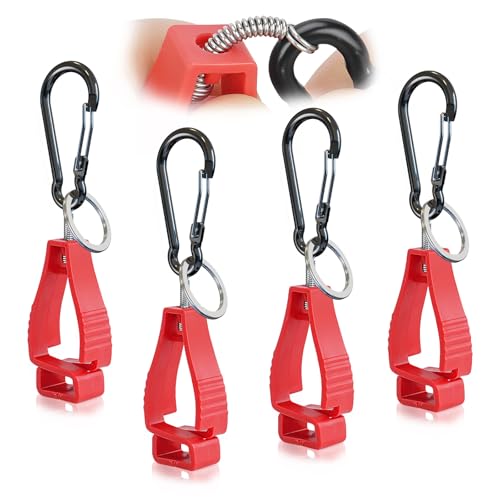 NANHONG 4PCS, Glove Clips for Work Glove Holders, Gloves Clip, Duty Belt Accessories, Gloves Clips for Work - color: 4pcs-red