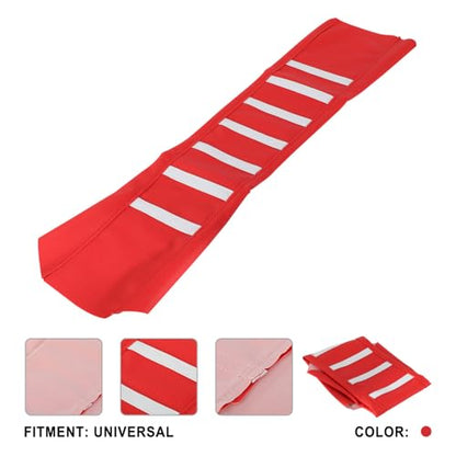 Dirt Bike Seat Cover,Universal Motorcycle Cushion Grip Guard for Most Dirtbike Ebike Like CRF XR CR 50 80 85 110 125 150-Red - color: Red