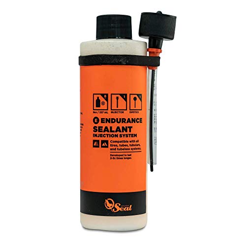Orange Seal - Endurance Formula Tubeless Bike Tire Sealant | Long Lasting, Fast Sealing | for MTB, Road, CX and Gravel Bicycle Tires - style: 8oz w/Injector