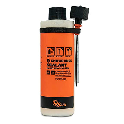 Orange Seal - Endurance Formula Tubeless Bike Tire Sealant | Long Lasting, Fast Sealing | for MTB, Road, CX and Gravel Bicycle Tires - style: 8oz w/Injector